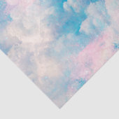 Pastel Rainbow Cloudy Sky Ästhetik Seidenpapier (Ausschnitt)