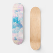 Pastel Rainbow Cloudy Sky Ästhetik Skateboard (Vorderseite)