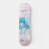 Pastel Rainbow Cloudy Sky Ästhetik Skateboard (Vorderseite)