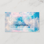 Pastel Rainbow Cloudy Sky Ästhetik Visitenkarte (Vorderseite)