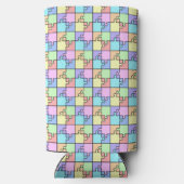 Pastel Rainbow Color Puzzle Geometric Selters Dosenkühler (Rückseite)