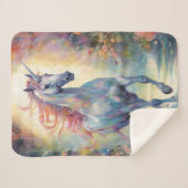 Pastel Rainbow Colored Beautiful Unicorn Sherpadecke (Vorderseite (Horizontal))