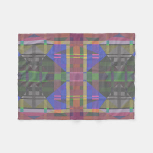 Pastel Rainbow Colorful Geometric Fleecedecke