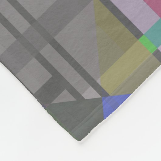 Pastel Rainbow Colorful Geometric Fleecedecke (Ecke)