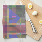 Pastel Rainbow Colorful Geometric Geschirrtuch (Viertel Falte)