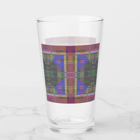 Pastel Rainbow Colorful Geometric Glas (Vorderseite)