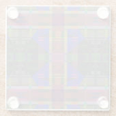 Pastel Rainbow Colorful Geometric Glasuntersetzer (Rückseite)