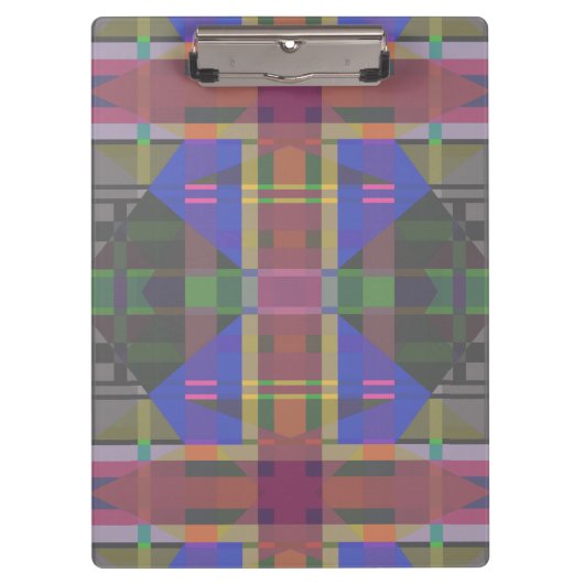 Pastel Rainbow Colorful Geometric Klemmbrett (Vorderseite)