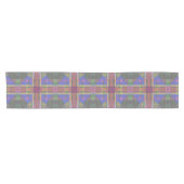 Pastel Rainbow Colorful Geometric Kurzer Tischläufer (Horizontal)