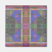 Pastel Rainbow Colorful Geometric Magnet (Vorne)