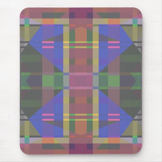 Pastel Rainbow Colorful Geometric Mousepad (Vorne)