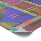 Pastel Rainbow Colorful Geometric Poster (Ecke)