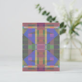 Pastel Rainbow Colorful Geometric Postkarte (Stehend Vorderseite)