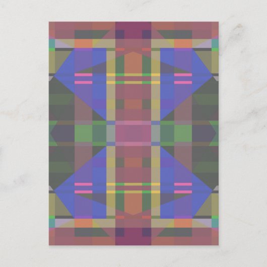 Pastel Rainbow Colorful Geometric Postkarte (Vorderseite)