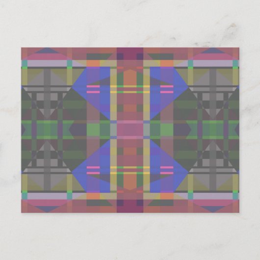 Pastel Rainbow Colorful Geometric Postkarte (Vorderseite)