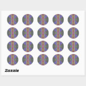 Pastel Rainbow Colorful Geometric Runder Aufkleber (Blatt)