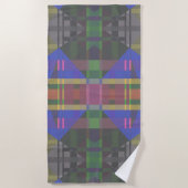 Pastel Rainbow Colorful Geometric Strandtuch (Vorderseite)