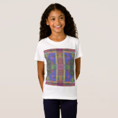 Pastel Rainbow Colorful Geometric T-Shirt (Vorne ganz)