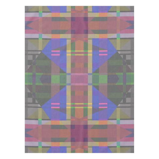 Pastel Rainbow Colorful Geometric Tischdecke (Vorderseite)