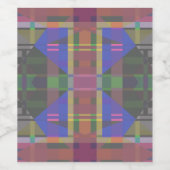 Pastel Rainbow Colorful Geometric Weinetikett (Einzelnes Label)