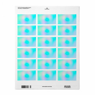Pastel Rainbow Colors Abstrakt Blur Gradient Ombre Adressaufkleber