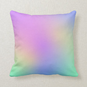 Pastel Rainbow Colors Abstrakt Blur Gradient Ombre Kissen