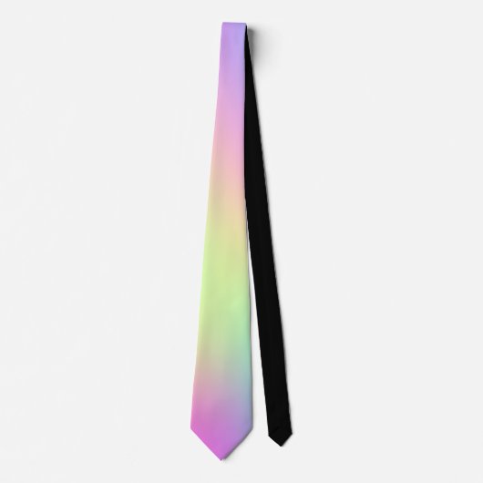 Pastel Rainbow Colors Abstrakt Blur Gradient Ombre Krawatte (Vorderseite)