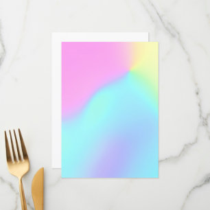 Pastel Rainbow Colors Abstrakt Blur Gradient Ombre Menükarte