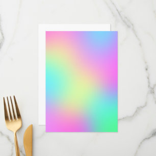 Pastel Rainbow Colors Abstrakt Blur Gradient Ombre Menükarte