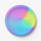 Pastel Rainbow Colors Abstrakt Blur Gradient Ombre Pappteller (Vorderseite)