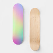 Pastel Rainbow Colors Abstrakt Blur Gradient Ombre Skateboard (Vorderseite)