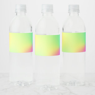 Pastel Rainbow Colors Abstrakt Blur Gradient Ombre Wasserflaschenetikett
