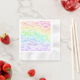 Pastel Rainbow Colors Geometric Paper Napkins Serviette