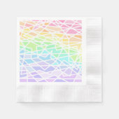 Pastel Rainbow Colors Geometric Paper Napkins Serviette (Vorderseite)