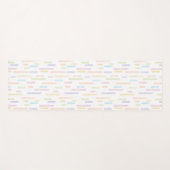 Pastel Rainbow Colors Inky Roundline Muster Yogamatte (Vorderseite (Horizontal))