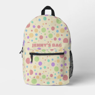 Pastel Rainbow Colors Punkt Bedruckter Rucksack