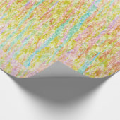 Pastel Rainbow Colors Scribbles Geschenkpapier (Ecke)