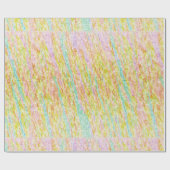 Pastel Rainbow Colors Scribbles Geschenkpapier (Flach)
