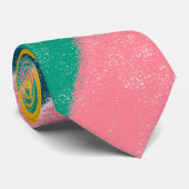 Pastel Rainbow Colour Stripe Muster Neck Tie Krawatte (Gerollt)