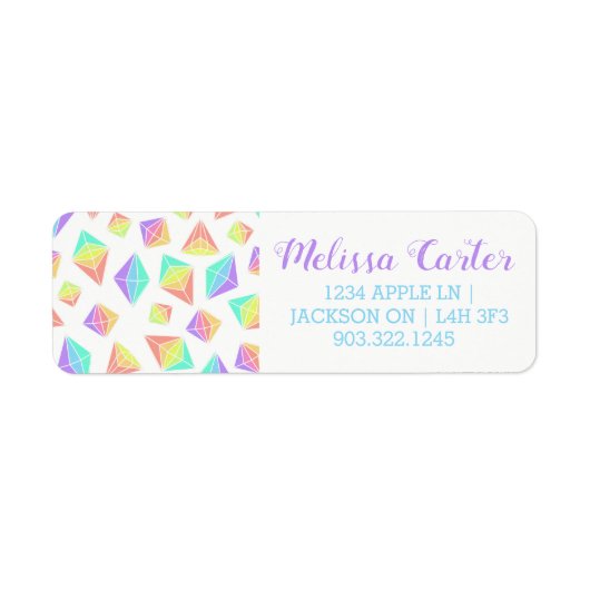 Pastel Rainbow Crystals Muster (Vorne)
