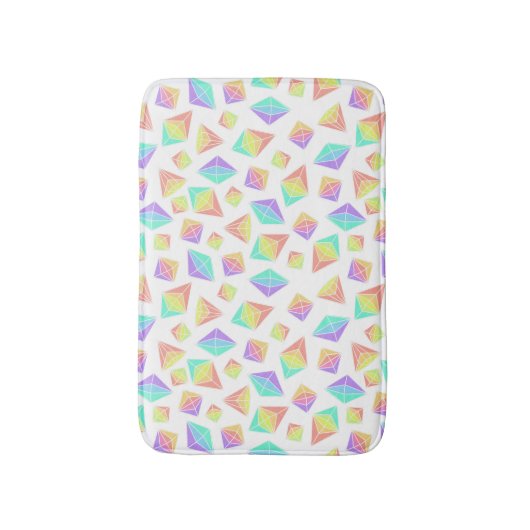 Pastel Rainbow Crystals Muster Badematte (Vorderseite Vertikal)