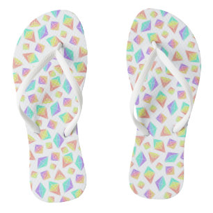 Pastel Rainbow Crystals Muster Badesandalen