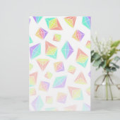 Pastel Rainbow Crystals Muster Briefpapier (Stehend Vorderseite)
