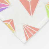 Pastel Rainbow Crystals Muster Fleecedecke (Ecke)