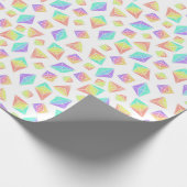 Pastel Rainbow Crystals Muster Geschenkpapier (Ecke)