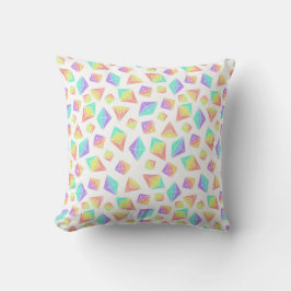 Pastel Rainbow Crystals Muster Kissen