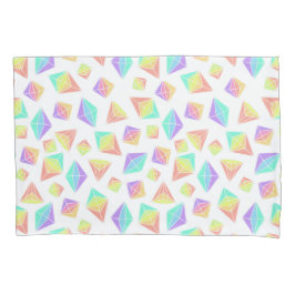 Pastel Rainbow Crystals Muster Kissenbezug