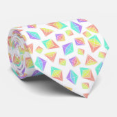 Pastel Rainbow Crystals Muster Krawatte (Gerollt)