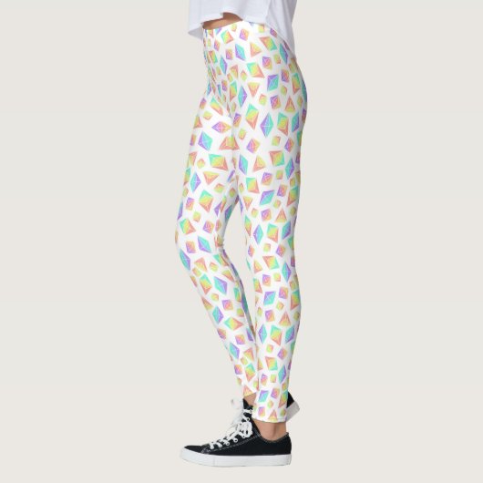 Pastel Rainbow Crystals Muster Leggings (Links)