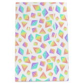 Pastel Rainbow Crystals Muster Mittlere Geschenktüte (Vorderseite)